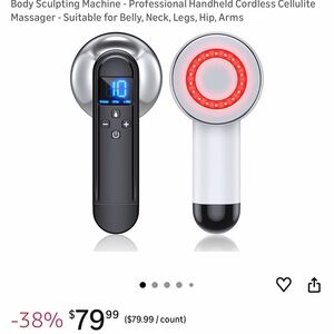 Handheld Cordless Cellulite Massager - Black and White